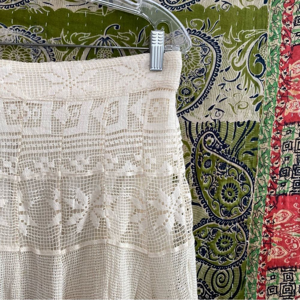 Rare NWT Free People Tofu Rebel Crochet Bohemian Maxi Skirt Size Medium - Picture 4 of 15
